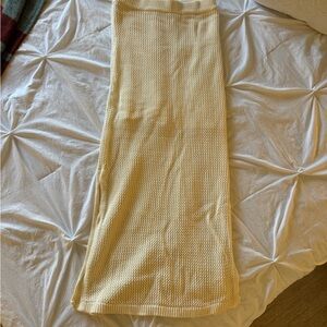 Hering Cream Knit Midi Skirt